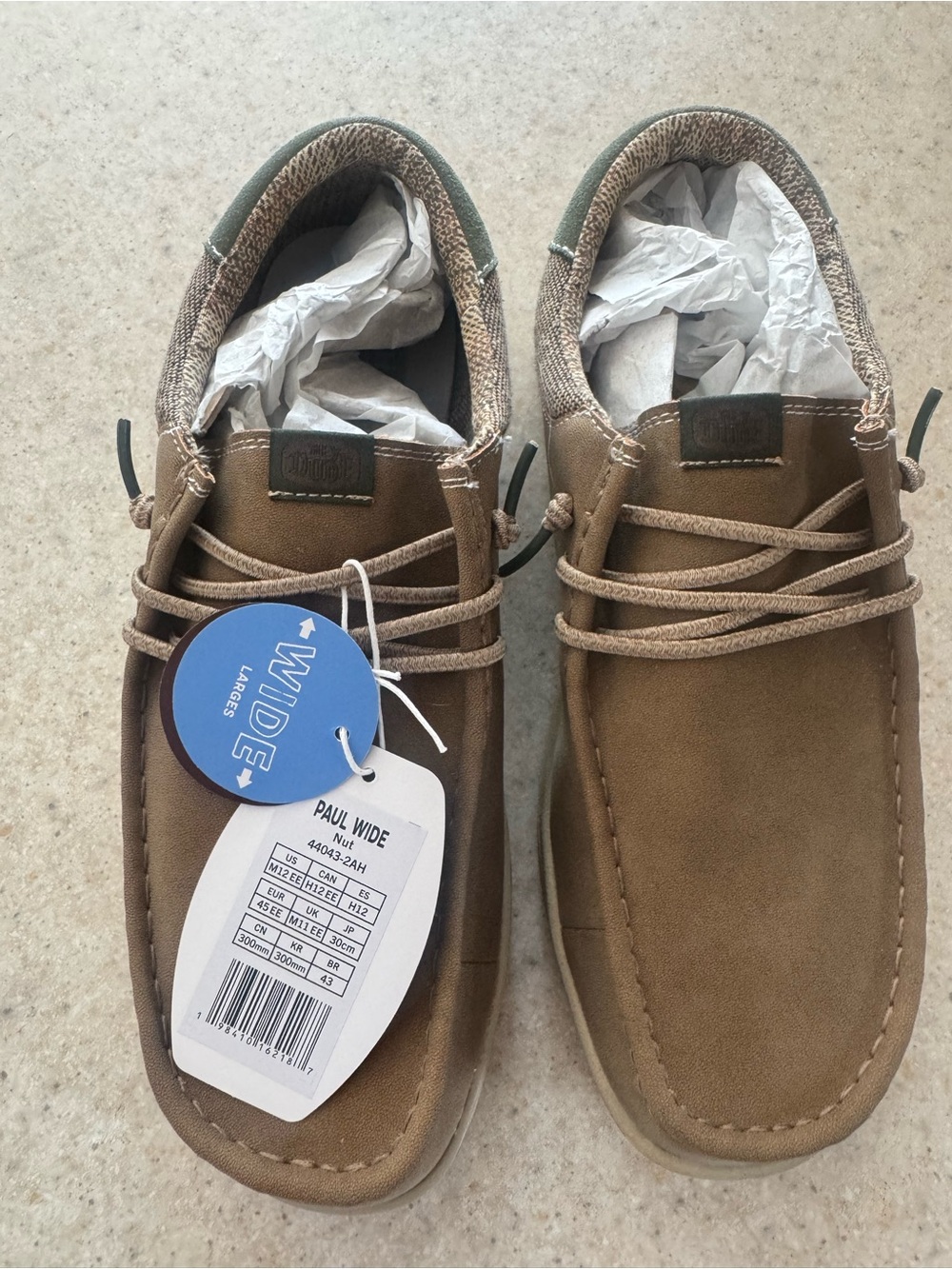 Hey Dude Men's Tan Slip-On Moccasin Loafers